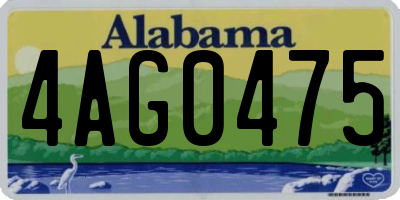 AL license plate 4AG0475