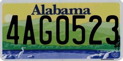 AL license plate 4AG0523