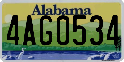 AL license plate 4AG0534
