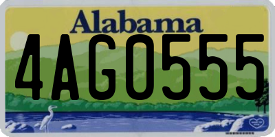 AL license plate 4AG0555