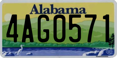 AL license plate 4AG0571