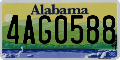 AL license plate 4AG0588