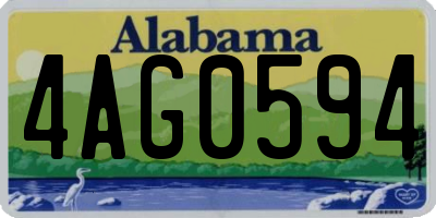 AL license plate 4AG0594