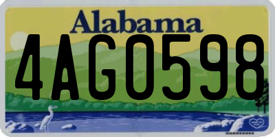 AL license plate 4AG0598