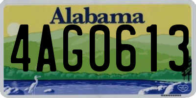 AL license plate 4AG0613