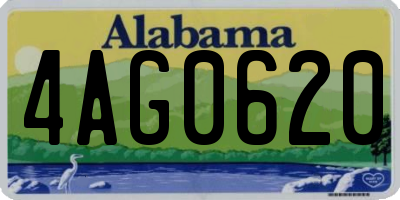 AL license plate 4AG0620