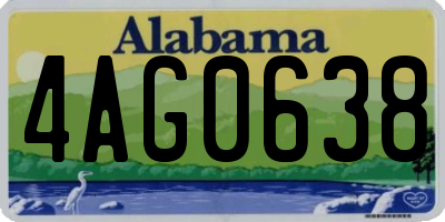 AL license plate 4AG0638