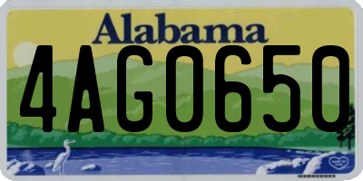 AL license plate 4AG0650