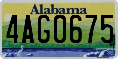 AL license plate 4AG0675