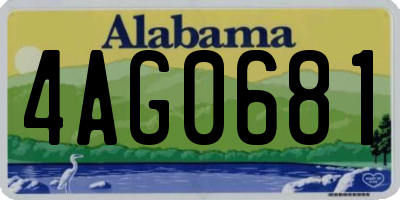 AL license plate 4AG0681