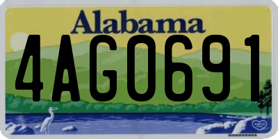 AL license plate 4AG0691