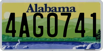 AL license plate 4AG0741