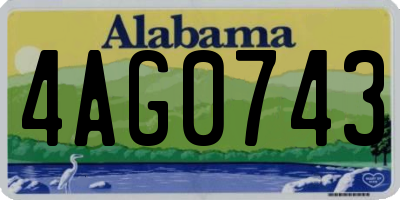 AL license plate 4AG0743