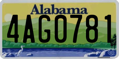 AL license plate 4AG0781