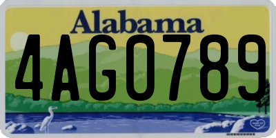 AL license plate 4AG0789