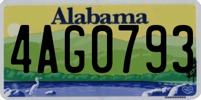 AL license plate 4AG0793