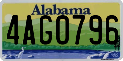 AL license plate 4AG0796