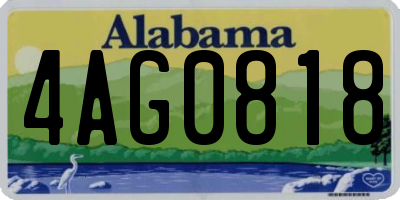 AL license plate 4AG0818
