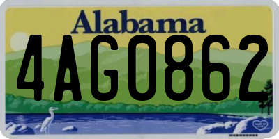 AL license plate 4AG0862