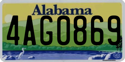 AL license plate 4AG0869