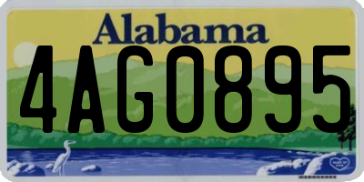 AL license plate 4AG0895