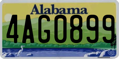 AL license plate 4AG0899