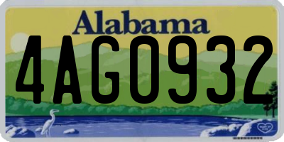 AL license plate 4AG0932