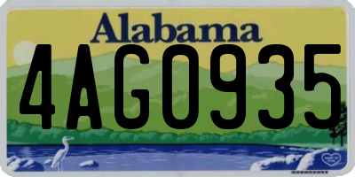 AL license plate 4AG0935