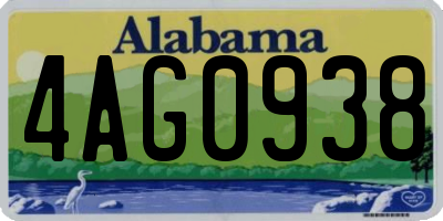 AL license plate 4AG0938