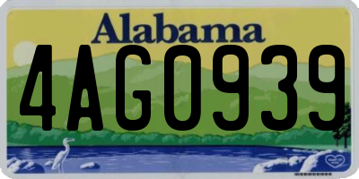 AL license plate 4AG0939