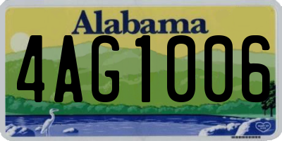 AL license plate 4AG1006