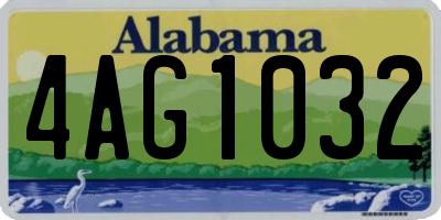 AL license plate 4AG1032