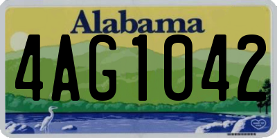 AL license plate 4AG1042