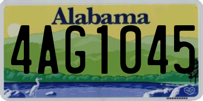 AL license plate 4AG1045