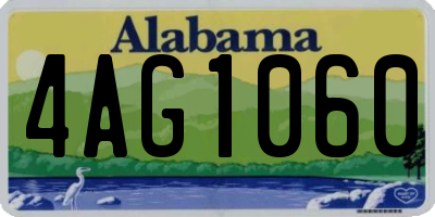 AL license plate 4AG1060