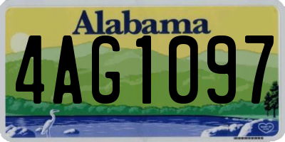 AL license plate 4AG1097