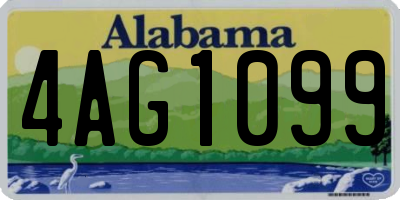 AL license plate 4AG1099