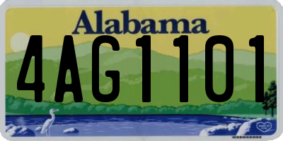 AL license plate 4AG1101