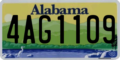 AL license plate 4AG1109
