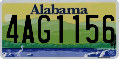 AL license plate 4AG1156