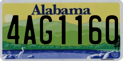 AL license plate 4AG1160