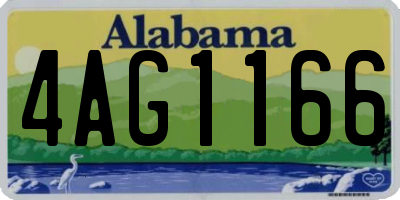AL license plate 4AG1166