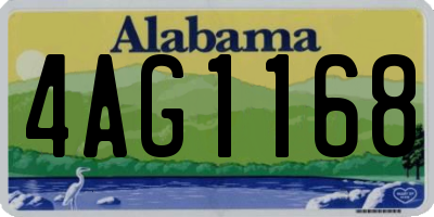AL license plate 4AG1168