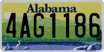 AL license plate 4AG1186
