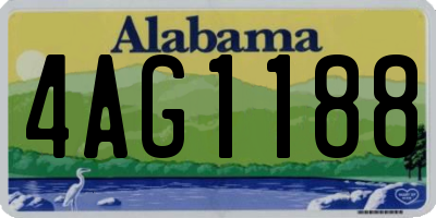 AL license plate 4AG1188