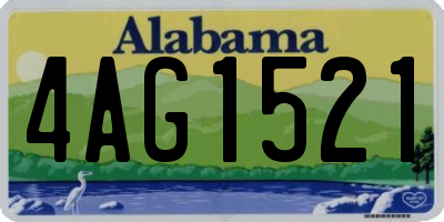 AL license plate 4AG1521