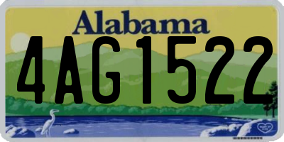 AL license plate 4AG1522