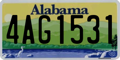 AL license plate 4AG1531