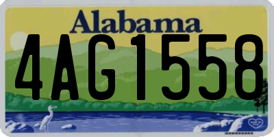 AL license plate 4AG1558