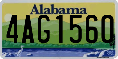 AL license plate 4AG1560